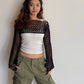 Crochet Sleeve crop top